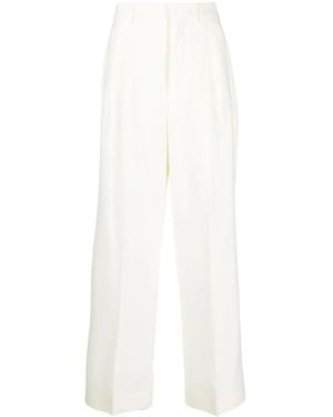 Ami Paris High-waisted Flared Trousers - White