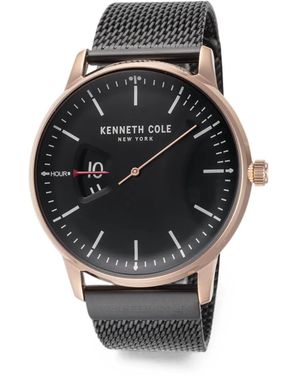 Kenneth Cole Montre À Bracelet En Résille Mm - Black