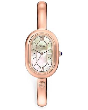 Fossil Sloan Oval-Face 25Mm Watch - White