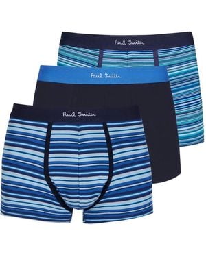 Paul Smith Logo-Detail Elasticated Boxers (Pack Of Three) - Blue