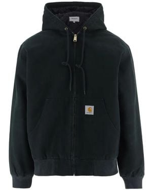 Carhartt Og Active Dearborn Canvas Hooded Jacket - Black