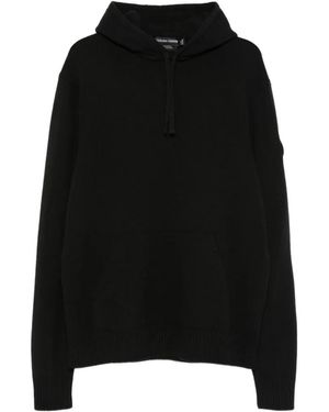 Canada Goose Logo-Patch Drawstring Hoodie - Black