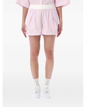 Nike Chill Poplin Striped Pleated Shorts - Pink