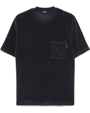 Herno Fijngebreid T-Shirt - Zwart