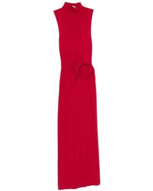 Cult Gaia Midi Amana Cut-Out Dress - Red