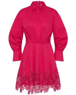 Rebecca Vallance Claribelle Long-Sleeve Mini Dress - Pink