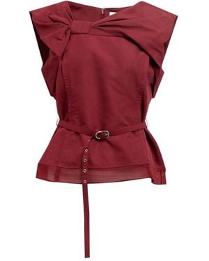 3.1 Phillip Lim Bow Belted Top - Red