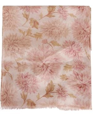 Seventy Fular Con Motivo Floral - Rosa