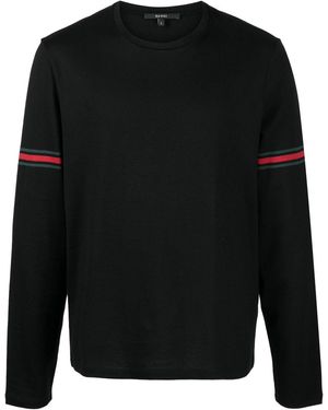 Gucci Gestreiftes T-Shirt - Schwarz