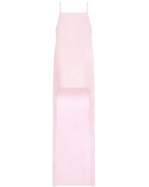 Courreges Backless Crepe Long Dress - Pink
