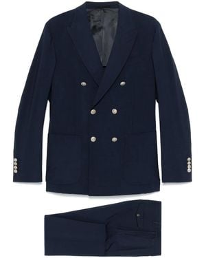 Eleventy Double-Breasted Suit - Blue