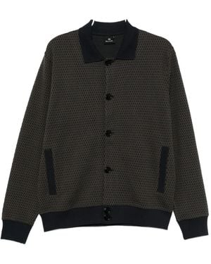 Paul Smith Cardigan Con Effetto Jacquard - Nero