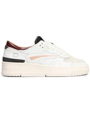 Date Torneo Perforated Panelled Trainers - White