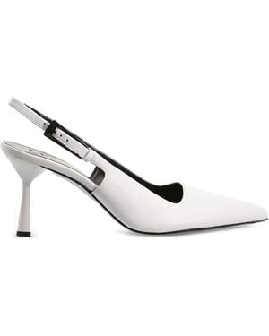 Högl Ruby Pointed-Toe Slingback Pumps - White