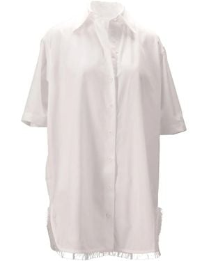 Niccolò Pasqualetti Douglas Frayed Shirt - White