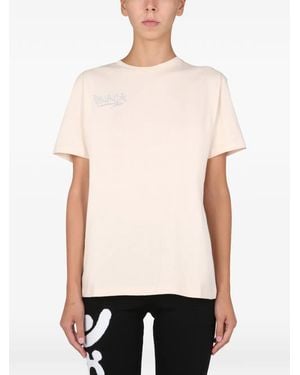 DISCLAIMER Rhinestone-Logo T-Shirt - White