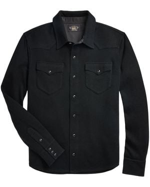 RRL Gestricktes Hemd - Schwarz