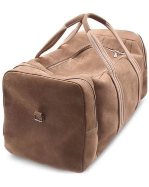 Eleventy Reisetasche aus Nubukleder - Braun