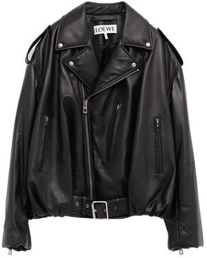 Loewe Zipped Belted Jacket - Black