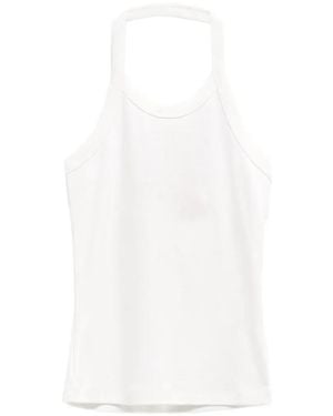 Flore Flore Canotta Angie Con Scollo All'Americana - Bianco