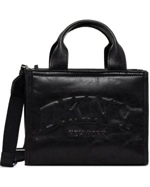 DKNY Logo-Embossed Tote Bag - Black