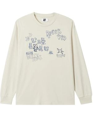 Izzue Bear-Print Long-Sleeve T-Shirt - White