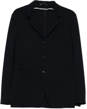 Canali Three-Button Patch-Pocket Blazer - Black