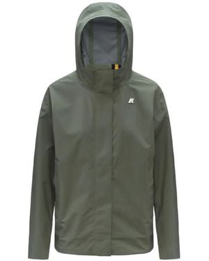 K-Way Rose Stretch Hooded Jacket - Green