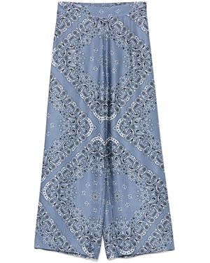 Maje Satin Trousers - Blue