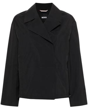 BOSS Logo-Plaque Waterproof Jacket - Black