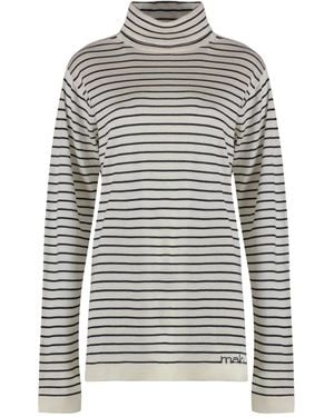 Malo Striped Jumper - Grey