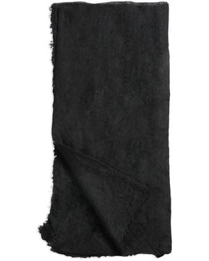 Frenckenberger Frayed-Edge Scarf - Black