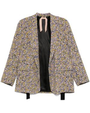 N°21 Floral-Print Blazer - Brown