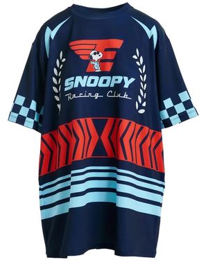 Essentiel Antwerp Peanuts Graphic-Print Oversized T-Shirt - Blue