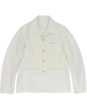 Hartford Chore Button-Up Shirt Jacket - White