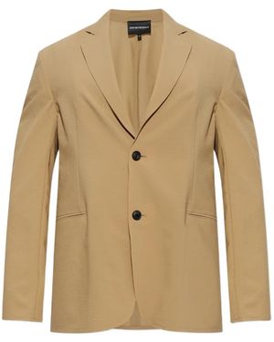 Emporio Armani Double-Vent Blazer - Natural