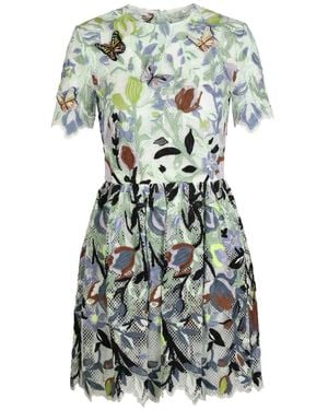 Valentino Garavani Floral Butterfly Mini Dress - White