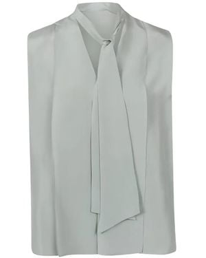 Christian Wijnants Tie Neck Top - Grey