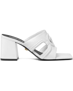 Versace Mules Medusa '95 Con Tacco Largo - Bianco