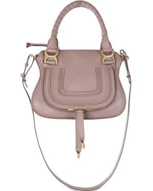Chloé Small Marcie Leather Tote Bag - Pink