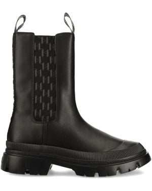 KARL LAGERFELD Leather Boots - Black