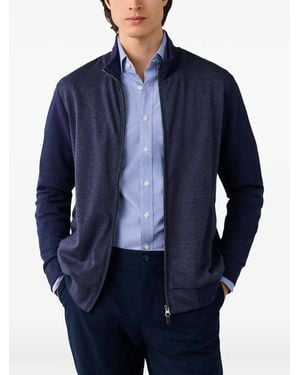 Hackett Cardigan Mit Prince Of Wales-Karo - Blau