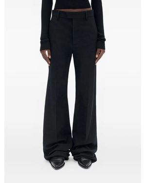 Ann Demeulemeester Maaike Pressed-Crease Flared Pants - Black