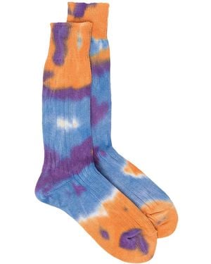 Suicoke Tie-Dye Ankle Socks - Blue