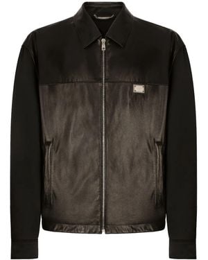 Dolce & Gabbana Giacca Con Placca Logo - Nero