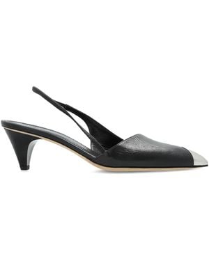 IRO 60Mm Stargey Slingback Metallic-Toe Pumps - Black