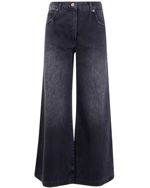 Aspesi Faded Wide-Leg Jeans - Blue