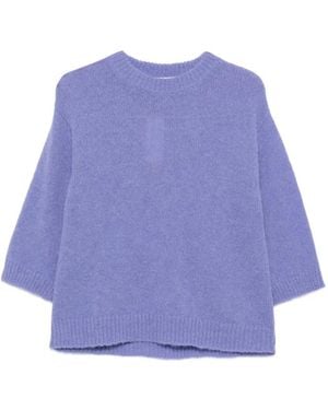 Niu Crew-Neck Sweater - Purple