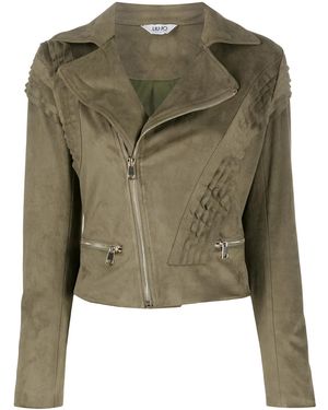 Liu Jo Ruched Biker Jacket - Green