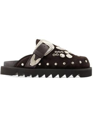 Toga Embellished Buckle-Fastening Mules - Black